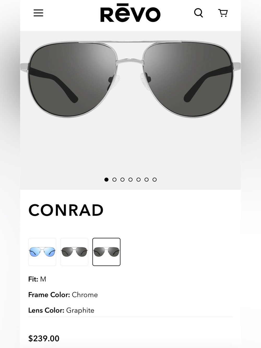 Men’s Revo sunglasses Graphite